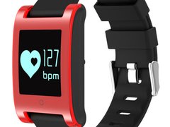 Bratara Fitness iUni DM68, Waterproof, Display OLED, Pedometru, Monitorizare puls, Notificari, Rosu